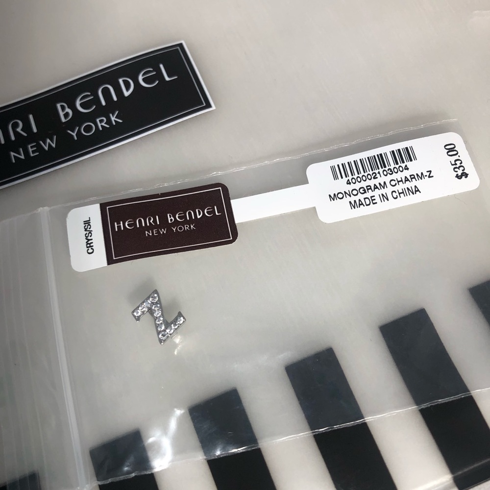 BNWT Henri bendel monogram charms